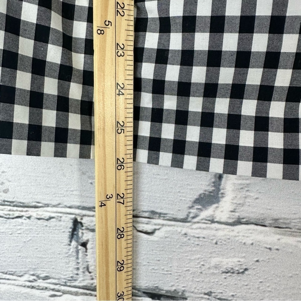 *SOLD* Talbots Women’s Gingham Plaid Top 18WP Petite Beaded Cotton Black White - Picture 8 of 8